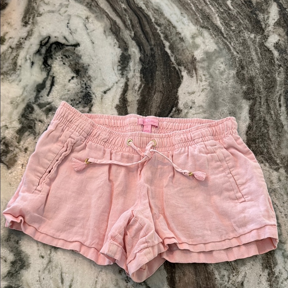 Lilly Pulitzer Pink Drawstring Shorts Size Small